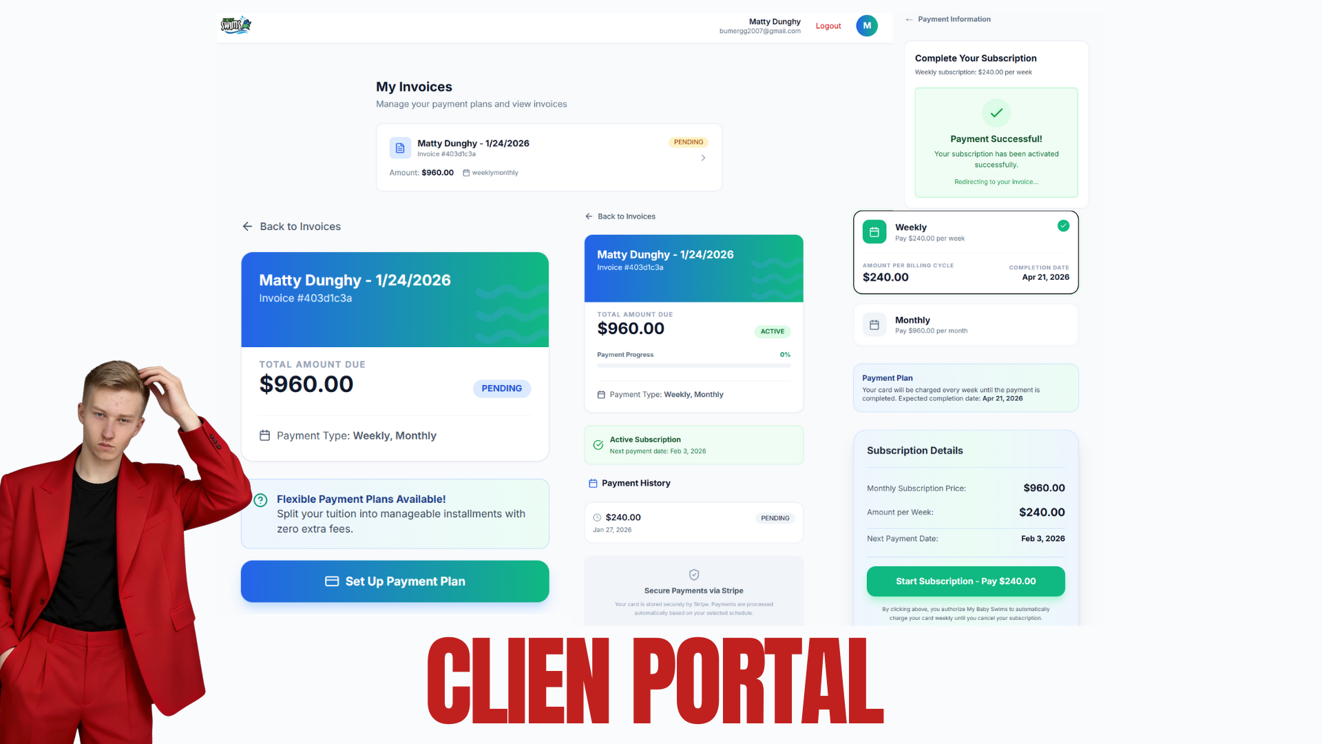 Payment Flow & Admin Dashboard
